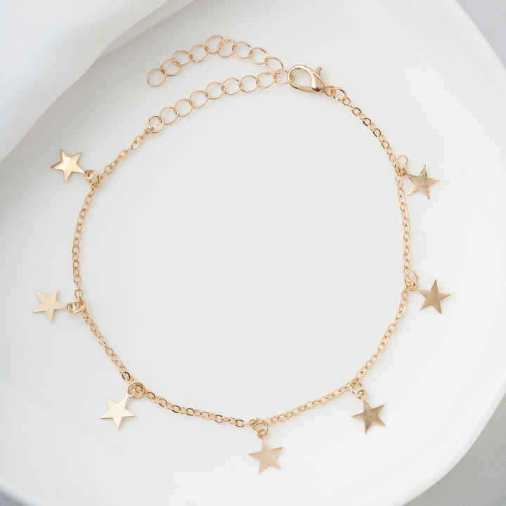 Stargaze Gold Star Anklet
