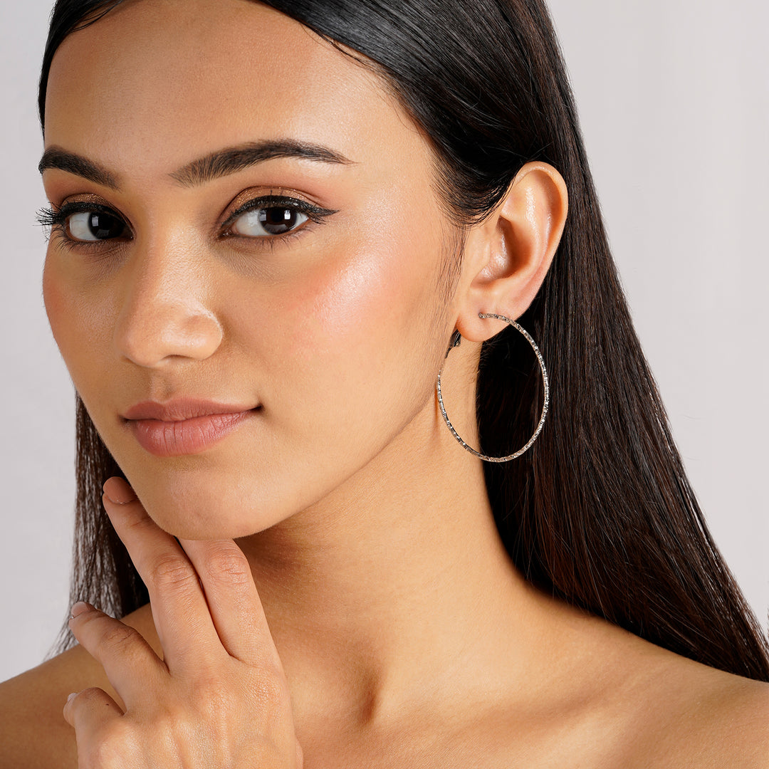 Stay Silver Earring Set