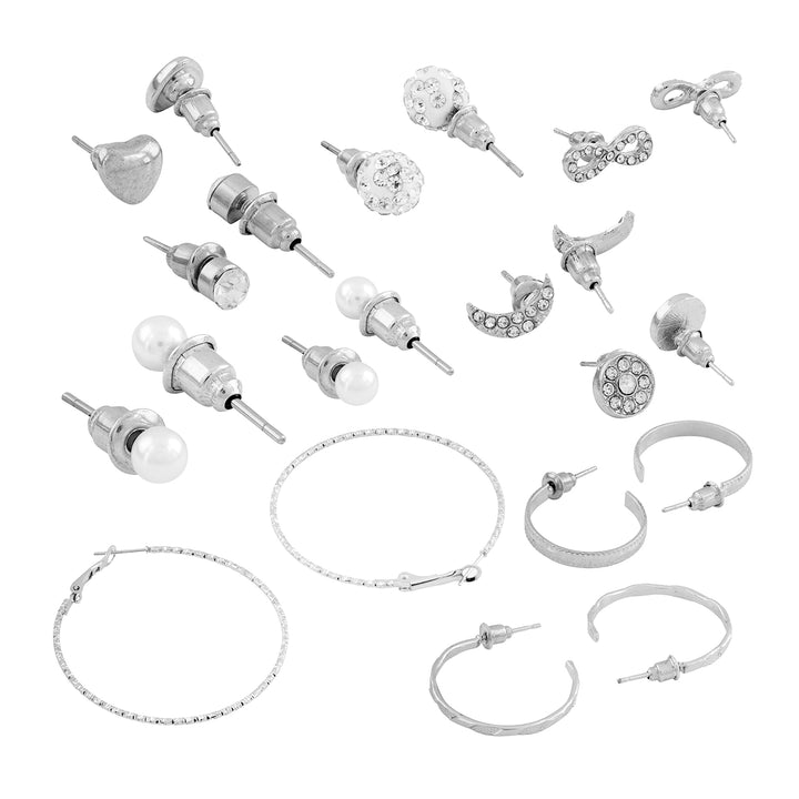 Stay Silver Earring Set