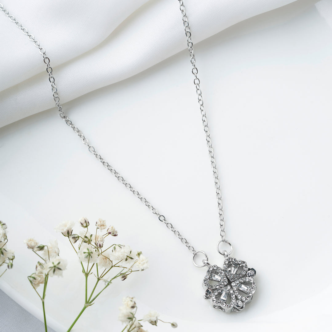 Roxanne two in one Silver Necklace