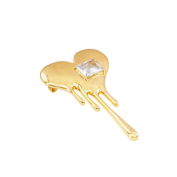 Melting Heart Gold Brooch