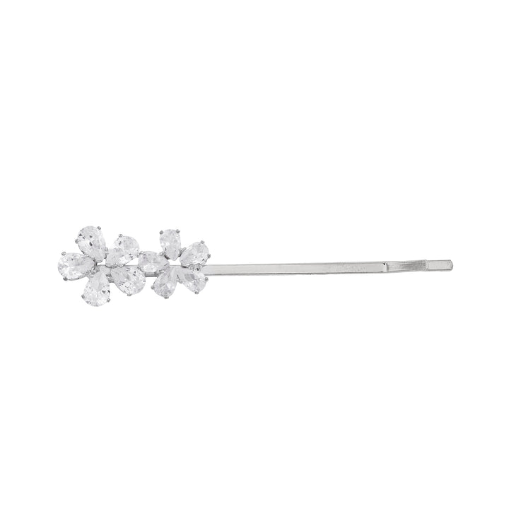 Anthemia Minimal Floral Silver hairpin
