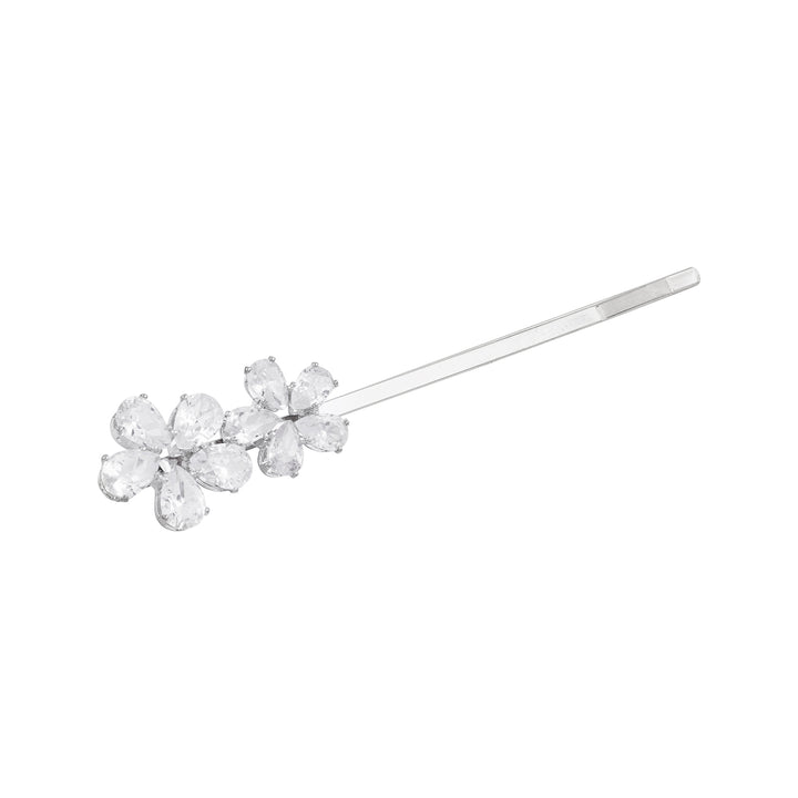 Anthemia Minimal Floral Silver hairpin