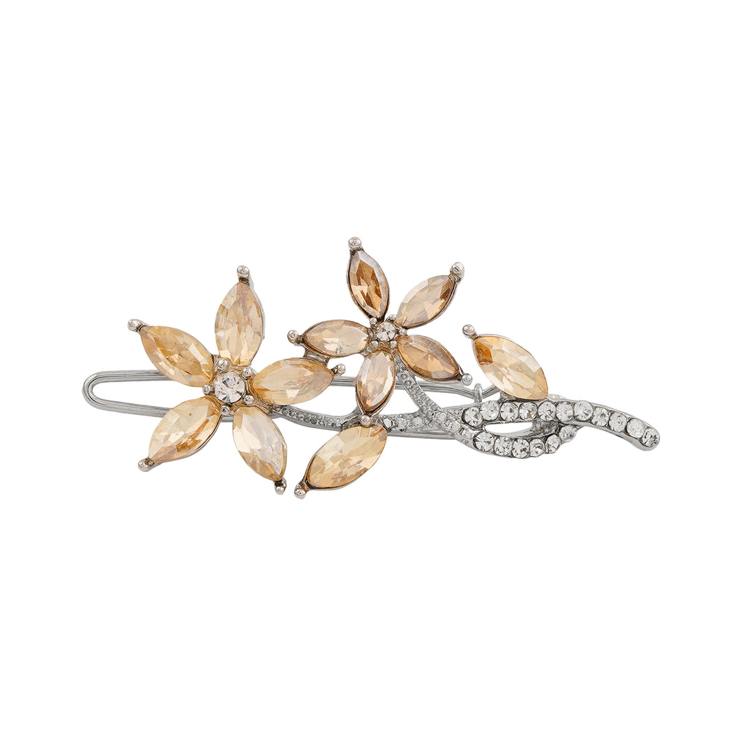 Chrysantha Gold Rhinestone Hairpin