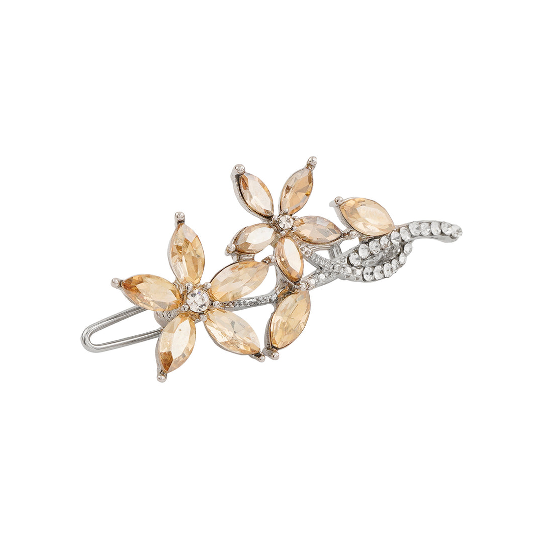 Chrysantha Gold Rhinestone Hairpin