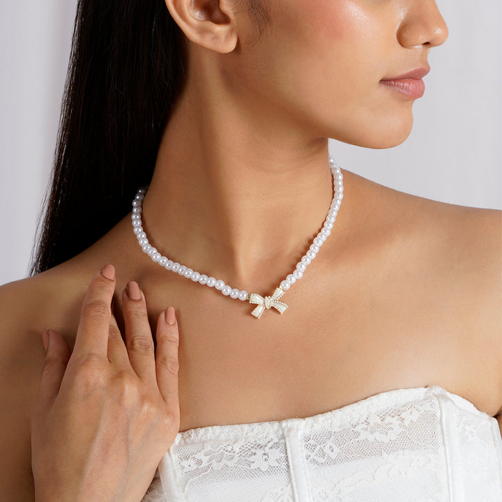 Arlette Bow Style Necklace