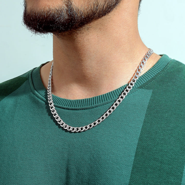 Maverick Men's Chain Link Silver Necklace