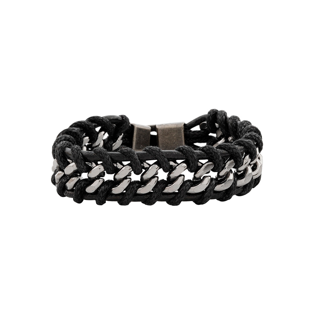 Typhon Silver Black Men's bracelet