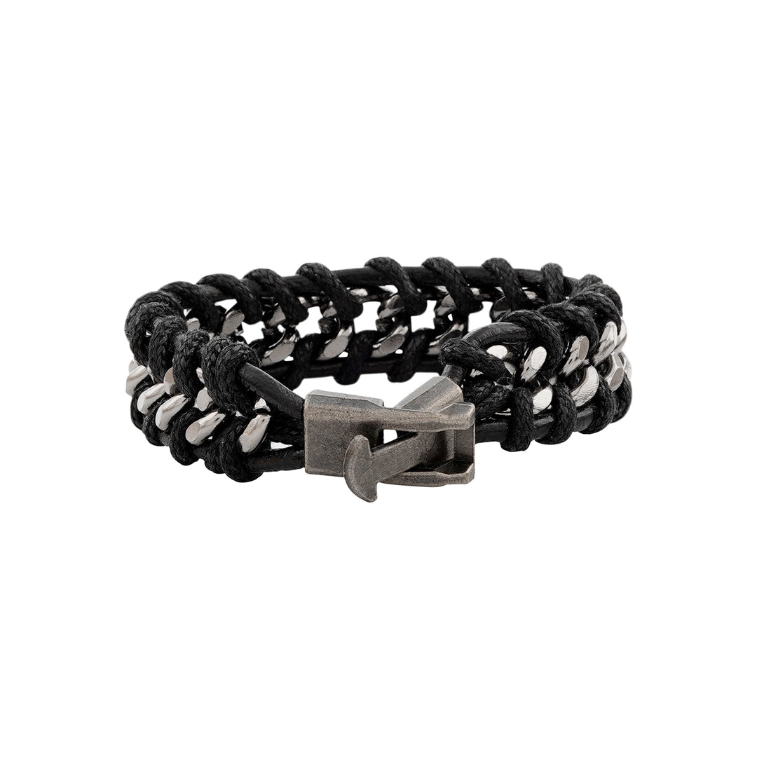 Typhon Silver Black Men's bracelet