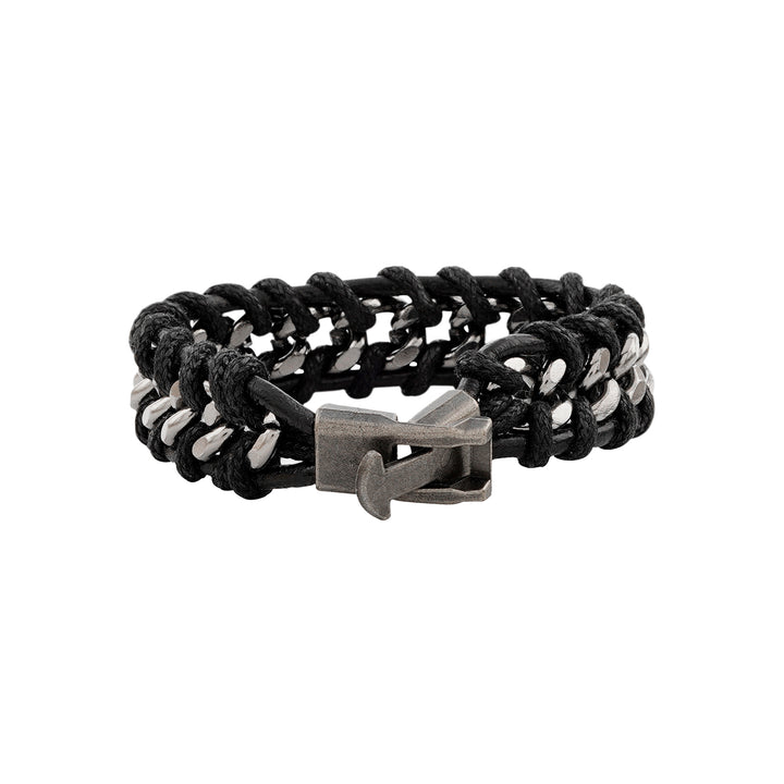 Typhon Silver Black Men's bracelet