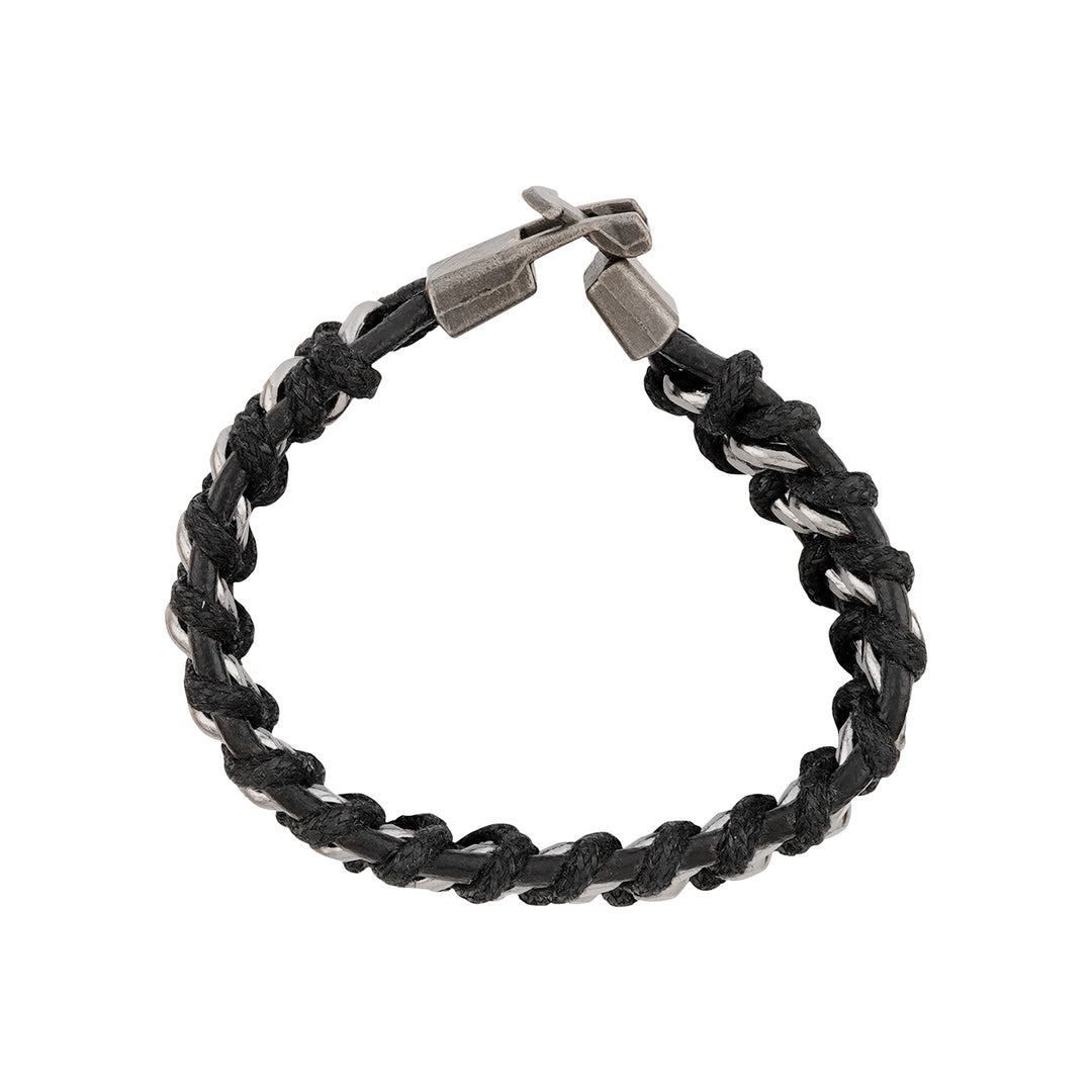 Typhon Silver Black Men's bracelet