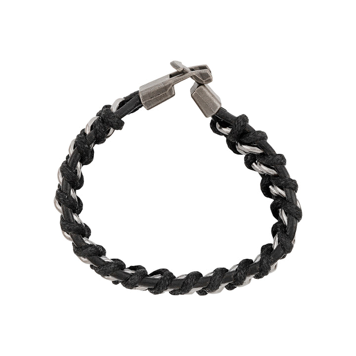 Typhon Silver Black Men's bracelet