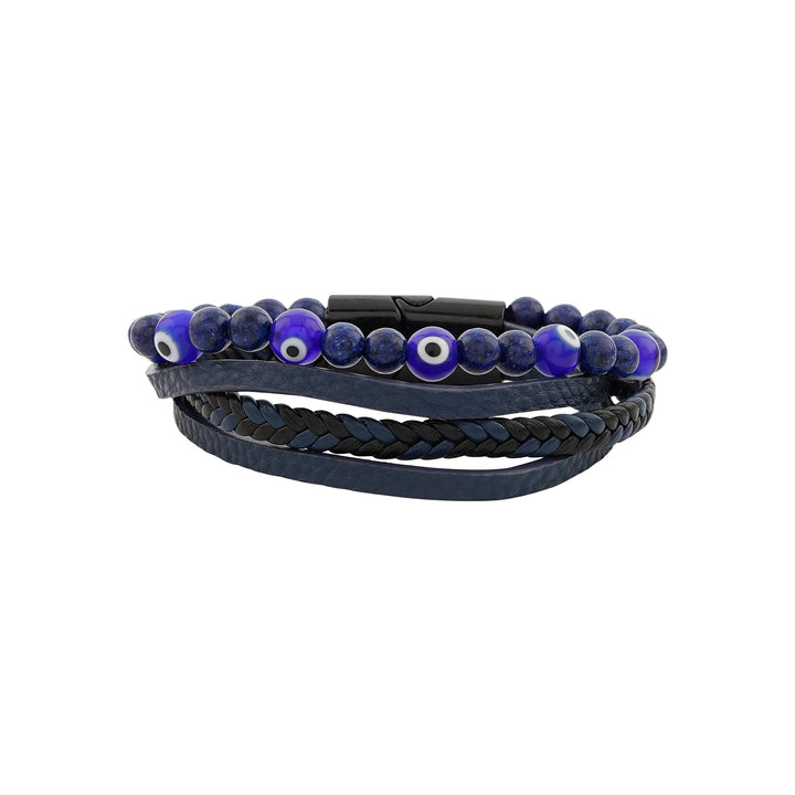 Battle Band Blue Evil Eye Men's Bracelet