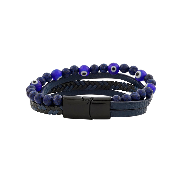 Battle Band Blue Evil Eye Men's Bracelet