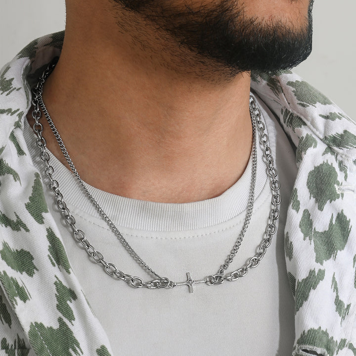 Flexin' Men Silver Necklace