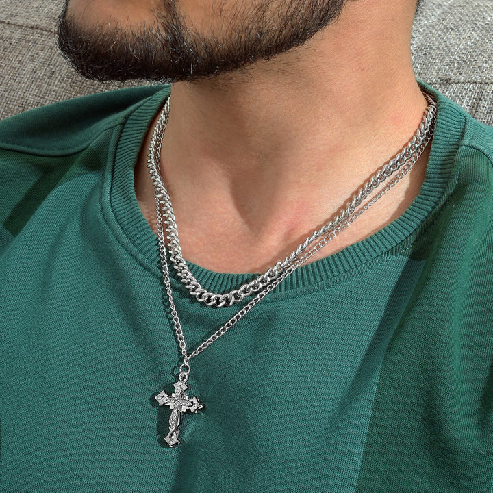 Man of Steel Men's Layered Necklace