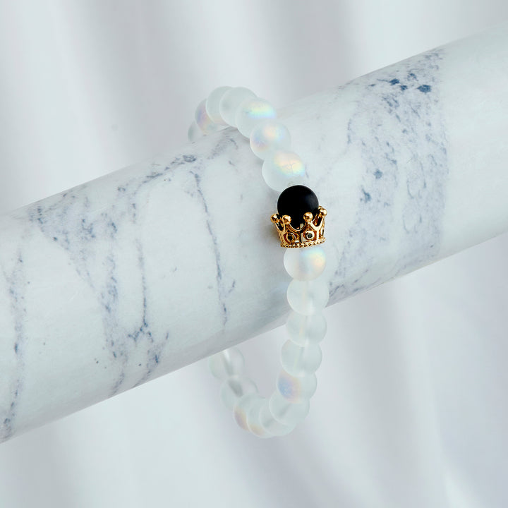 You Belong With Me White Couple Beaded Bracelet