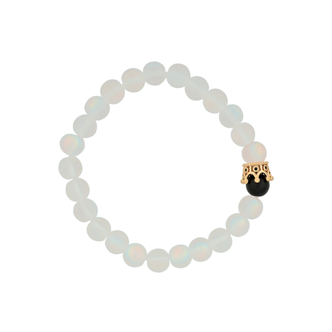 You Belong With Me White Couple Beaded Bracelet