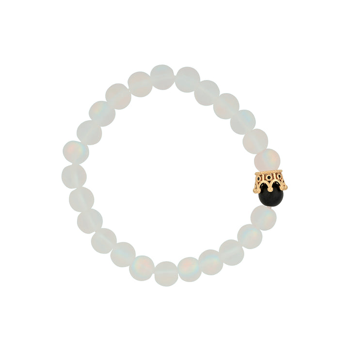 You Belong With Me White Couple Beaded Bracelet
