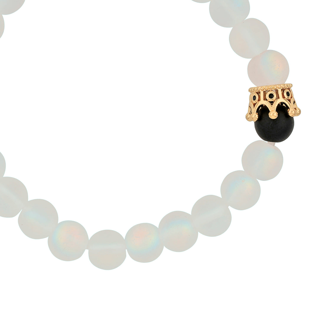 You Belong With Me White Couple Beaded Bracelet