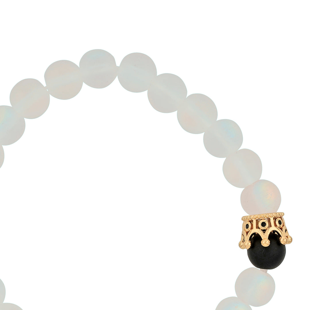 You Belong With Me White Couple Beaded Bracelet