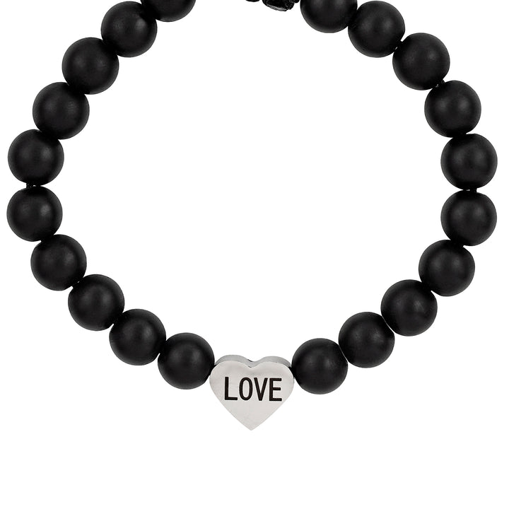 Today Was a Fairytale Black Couple Beaded Bracelet