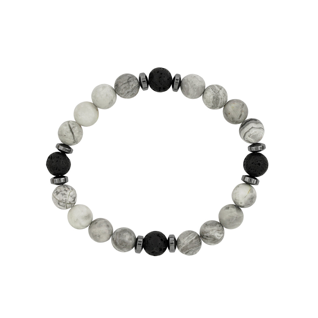 Wonderland Black And Grey Beaded Bracelet