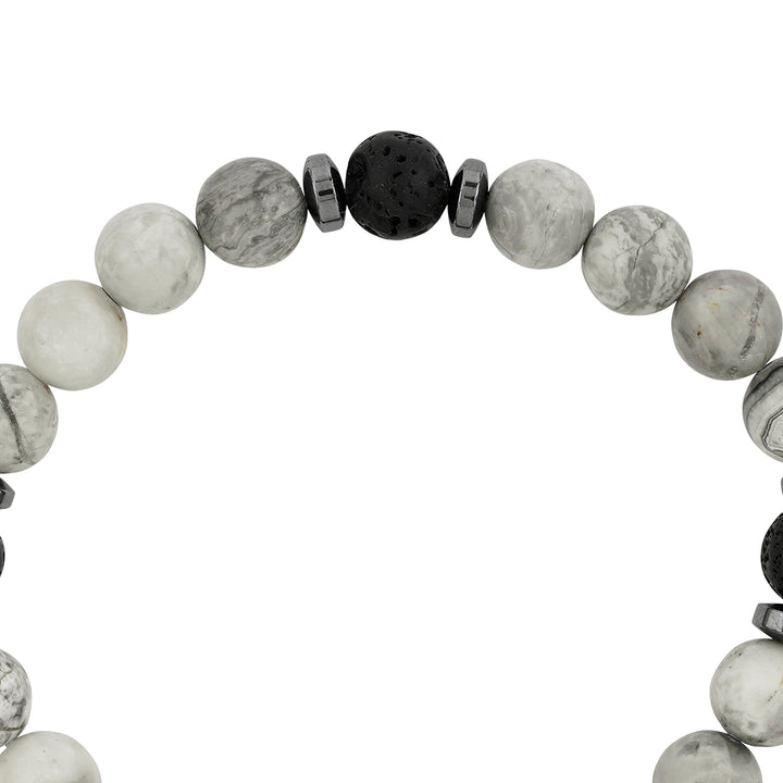 Wonderland Black And Grey Beaded Bracelet