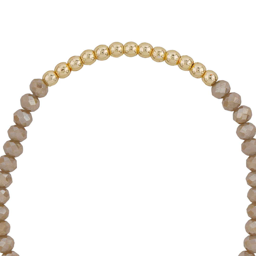 Out Of The Woods Grey And Gold Beaded Bracelet