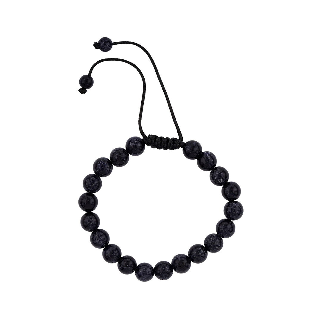 Midnight Rain Deep Blue Beaded Bracelet