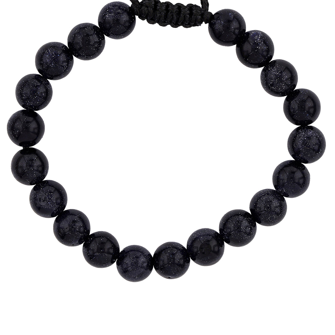 Midnight Rain Deep Blue Beaded Bracelet