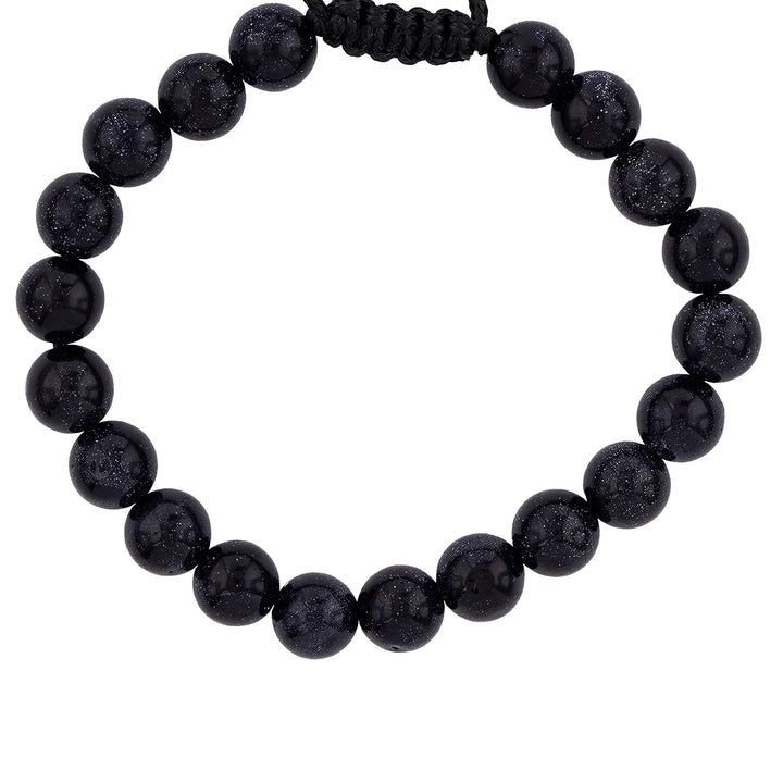 Midnight Rain Deep Blue Beaded Bracelet