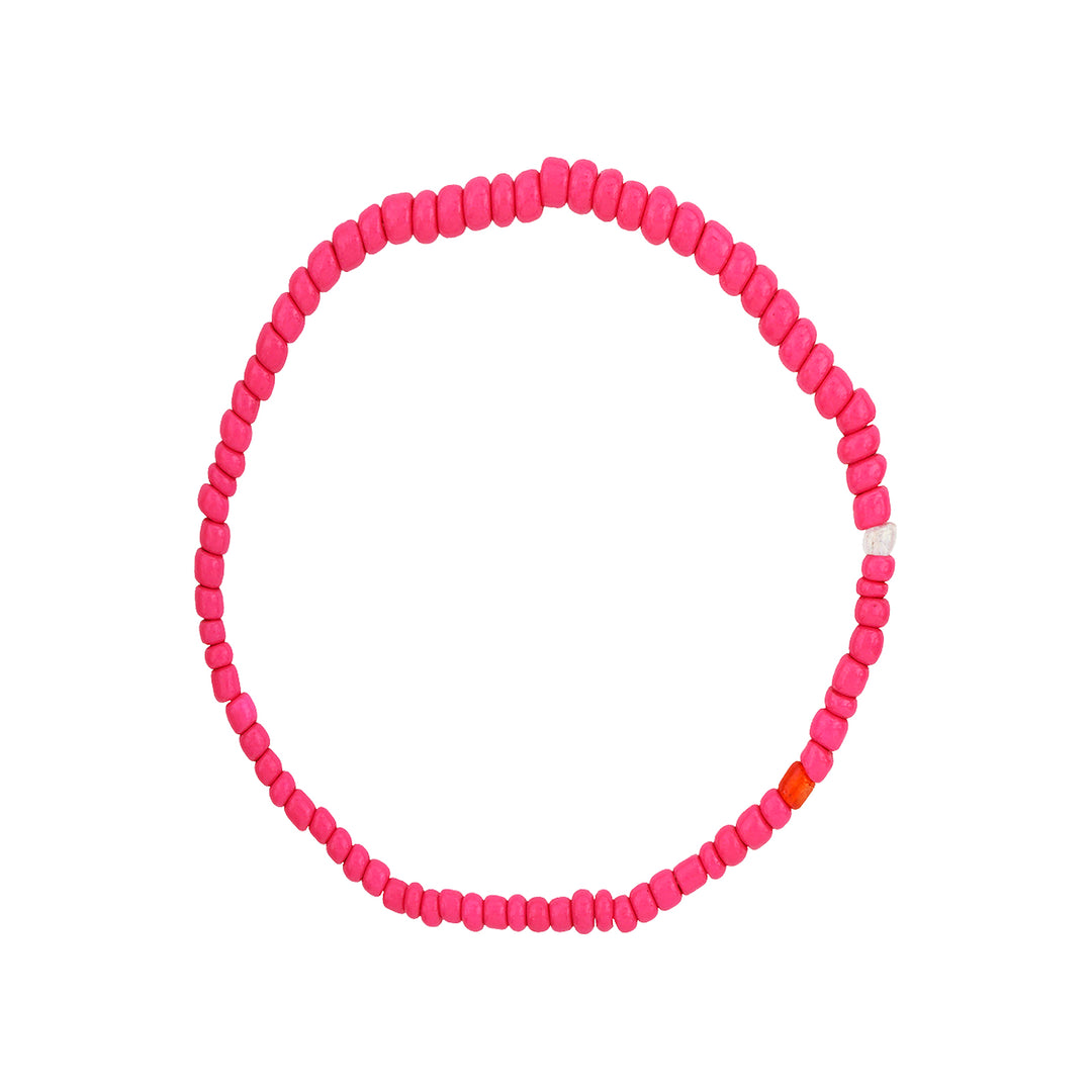 I Knew You Were Trouble Dark Pink Beaded Bracelet