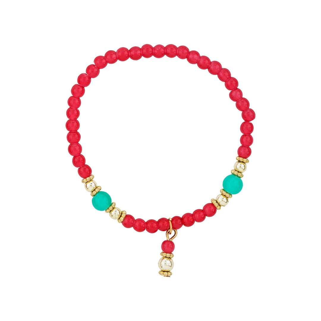 I Knew You Were Trouble Dark Pink Beaded Bracelet
