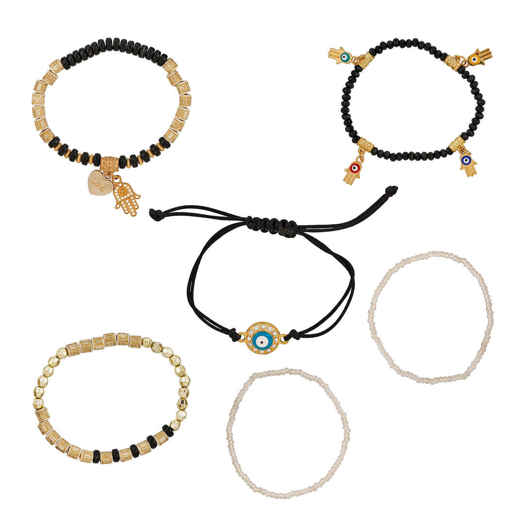 You're So Gorgeous Black And White Beaded Bracelet
