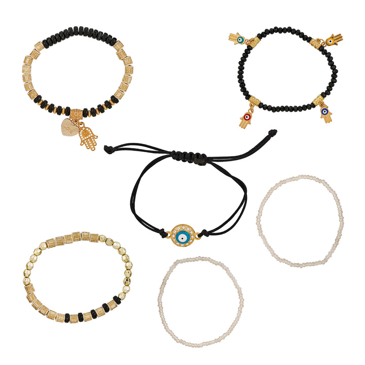 You're So Gorgeous Black And White Beaded Bracelet