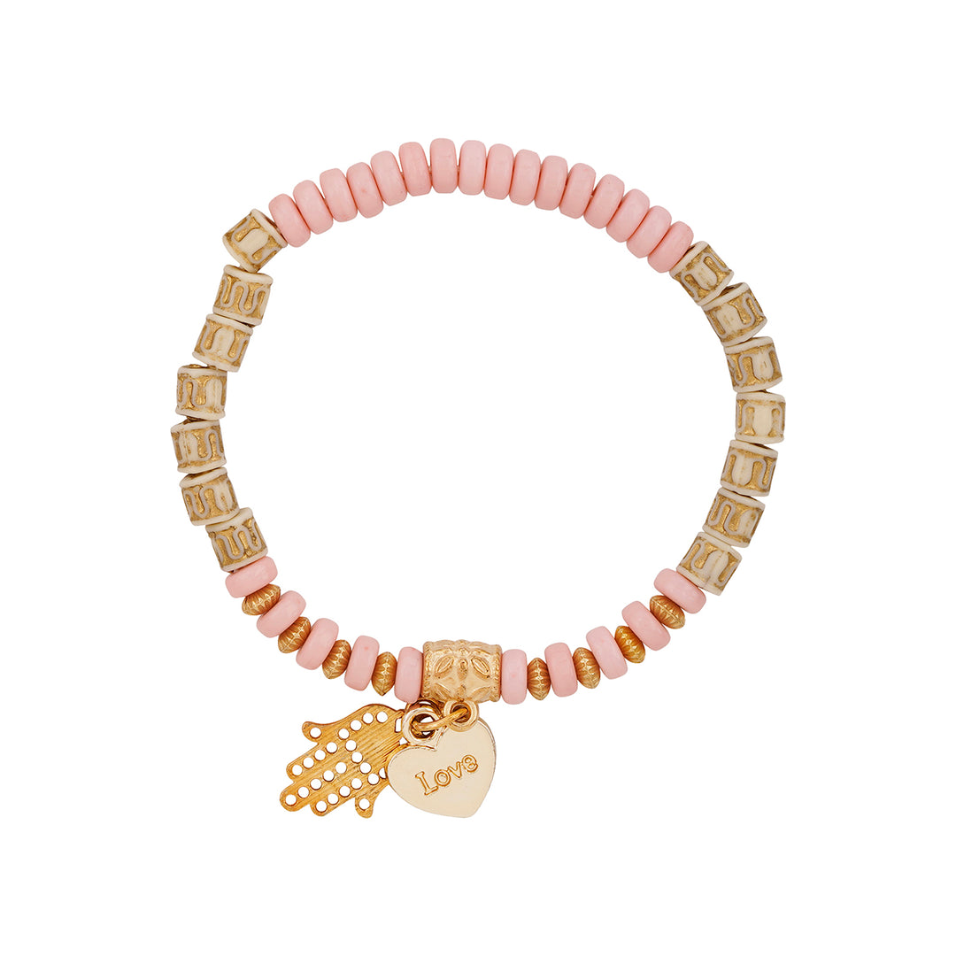State Of Grace Pink Beaded Bracelet