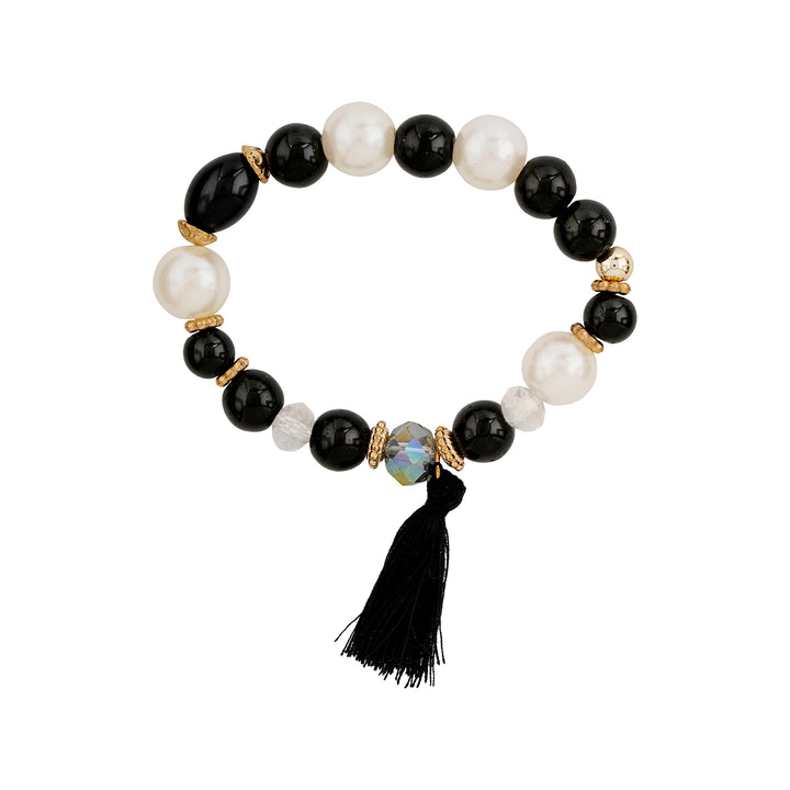 Don't Blame Me Black Beaded Bracelet