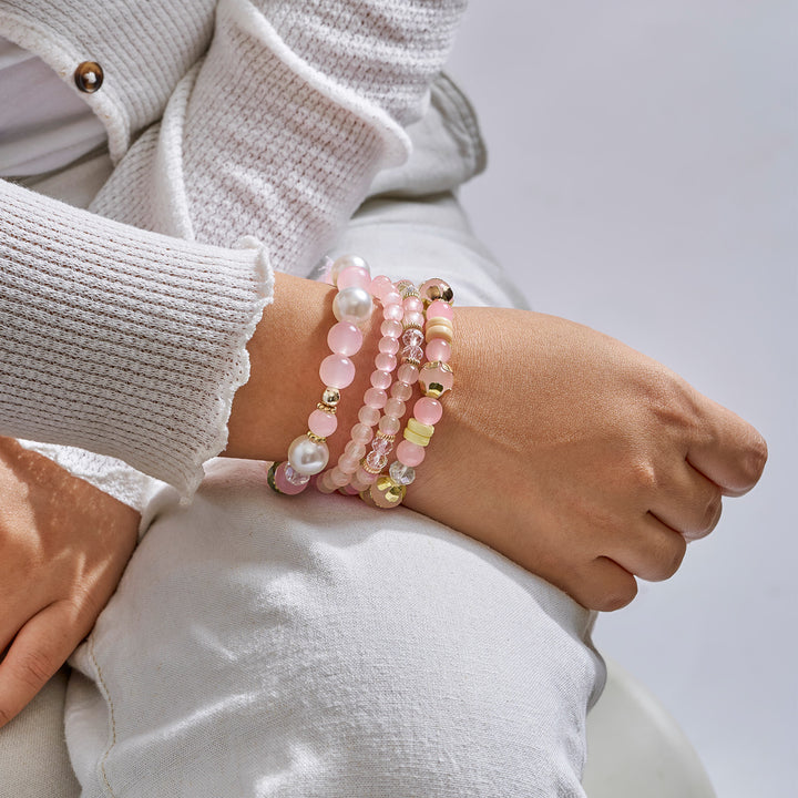 The Way I Loved You Pink Beaded Bracelet