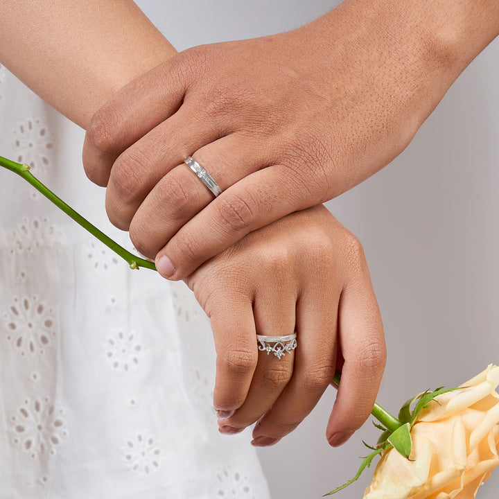 Lou & Will Crown Style Couple Rings