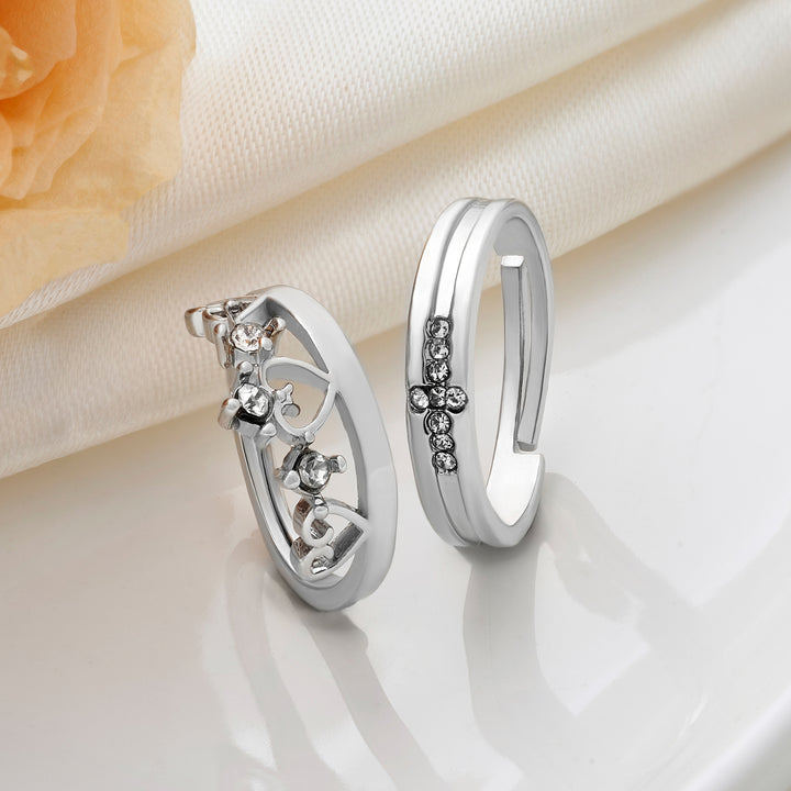 Lou & Will Crown Style Couple Rings