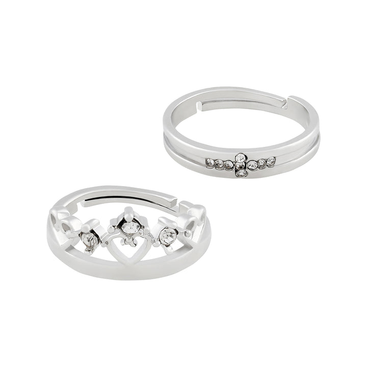 Lou & Will Crown Style Couple Rings