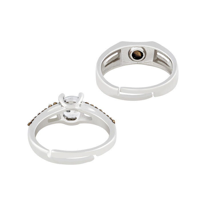 Jake & Melanie Double Row Couple Rings