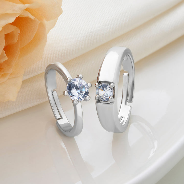 Wade & Vanessa Classic Claws Diamond Couple Rings