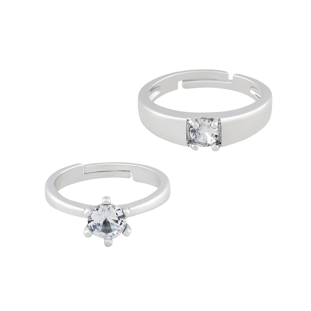 Wade & Vanessa Classic Claws Diamond Couple Rings