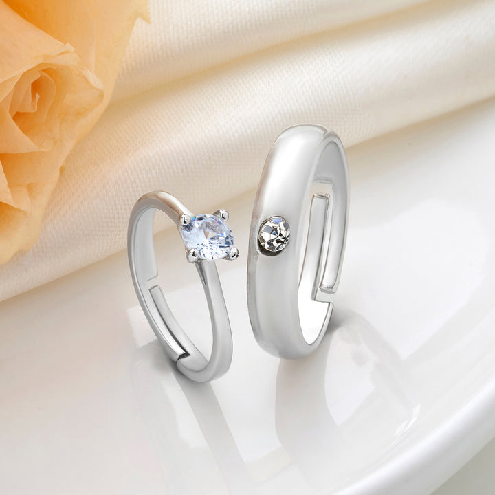 Simon & Blue Lifetime Diamond Couple Rings