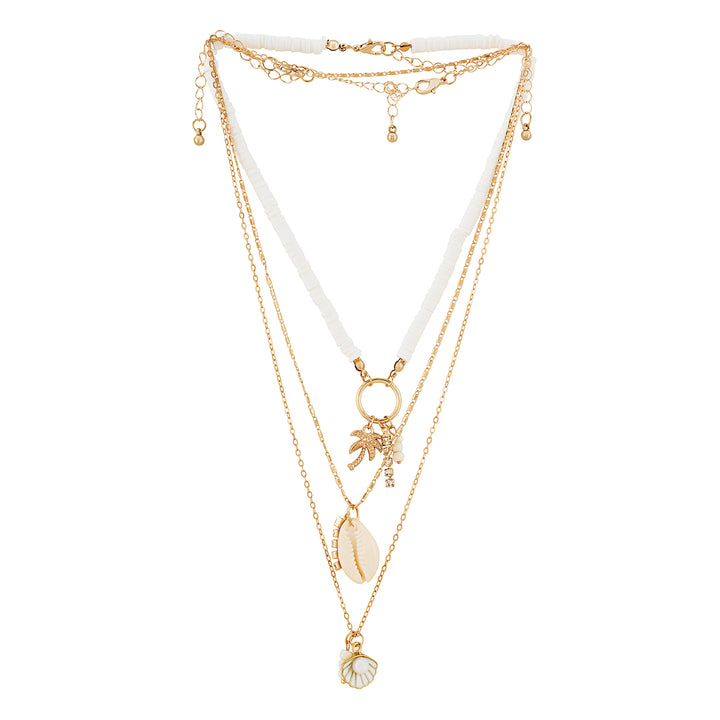 Islae Gold and White Seashell Necklace