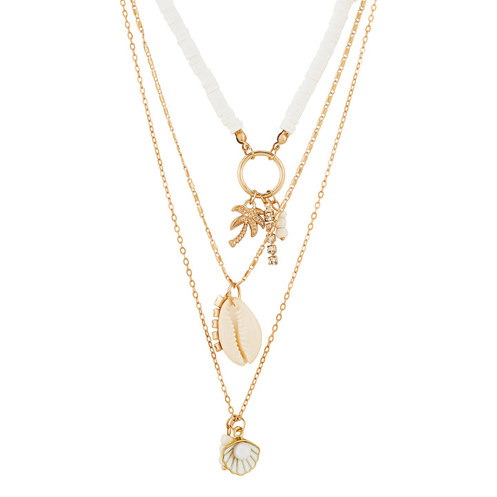 Islae Gold and White Seashell Necklace