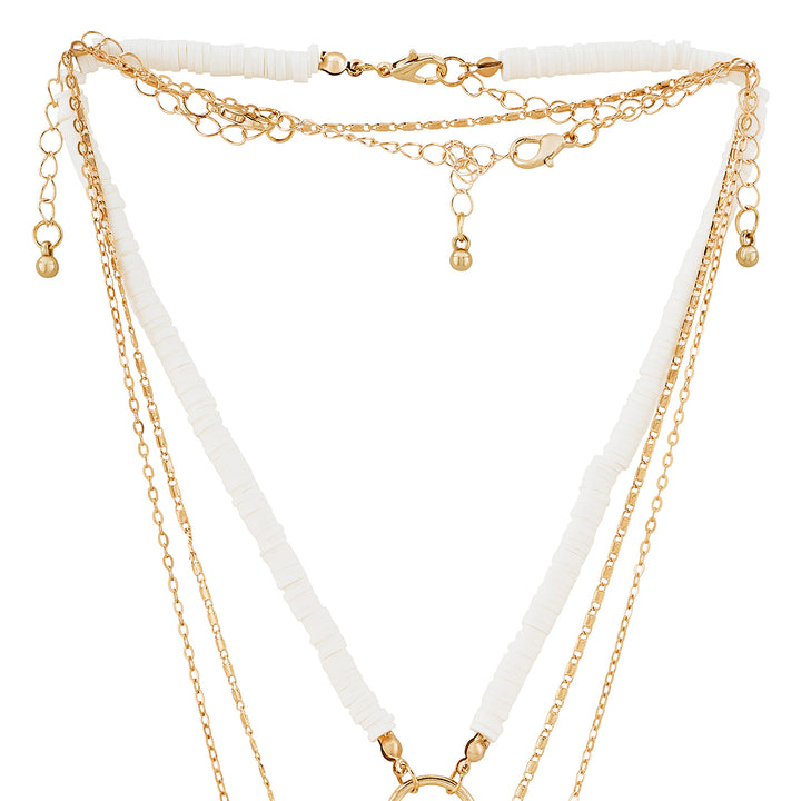 Islae Gold and White Seashell Necklace