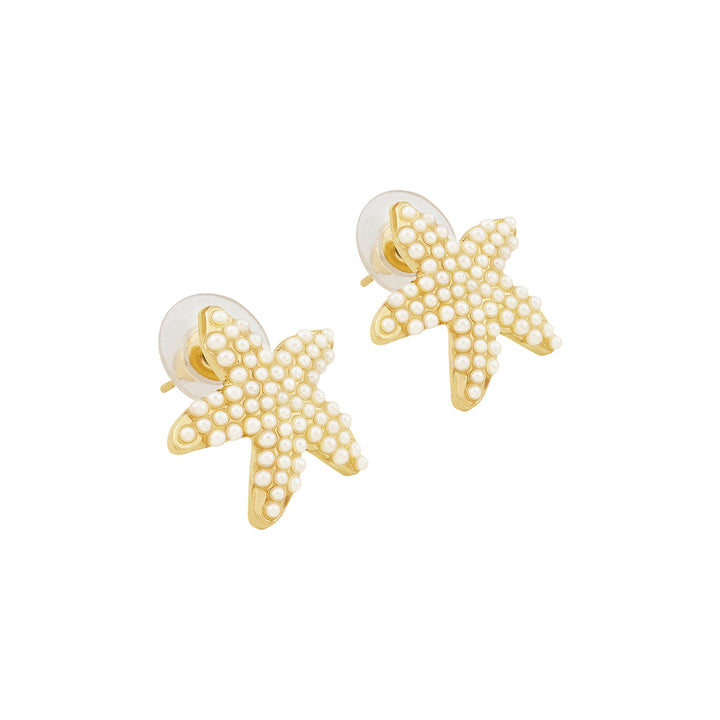 Bree Starfish Gold Seashell Earrings